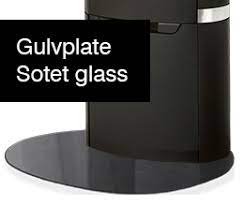 Curve Sort Glass Gulvplate - Formskåret